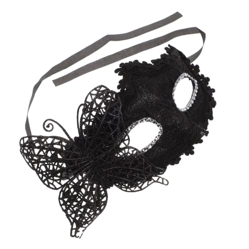 Homoyoyo Halbgesichtsmaske Schmetterling Tanzmaske Augenmaske Zum Schlafen Maskerademasken Schlafmasken-kopfhörer Pelzige Maske Frauen Halloween-maske Masken Für Spitze Black von Homoyoyo