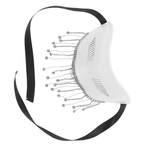 Homoyoyo Halbmaske für Maskerade Bälle Spitzenmaske mit Applikationen für Halloween Partys Karneval Cosplay Vintage Design für Besondere Anlässe von Homoyoyo
