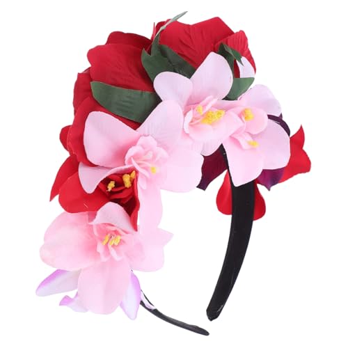 Homoyoyo Halloween Blumenkronen Haarreif Kunstrosen Stirnband für Damen Mexikanischer Day Of The Dead Kopfschmuck Leichtes Party Accessoire für Stilvolle Kostüme und Spuk Atmosphäre Homoyoyo Halloween Blumenkronen Haarreif Kunstrosen Stirnband für Damen Mexikanischer Day Of The Dead Kopfschmuck Leichtes Party Accessoire für Stilvolle Kostüme und Spuk Atmosphäre von Homoyoyo