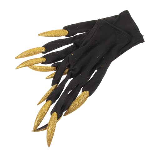 Homoyoyo Halloween Claw Handschuhe mit Langen Nägeln aus Gruselige Party Cosplay Requisiten für Hexe Zombie Zauberer Kostüm Langlebig und Wiederverwendbar Goldfarbene Fingernagelhandschuhe Homoyoyo Halloween Claw Handschuhe mit Langen Nägeln aus Gruselige Party Cosplay Requisiten für Hexe Zombie Zauberer Kostüm Langlebig und Wiederverwendbar Goldfarbene Fingernagelhandschuhe von Homoyoyo