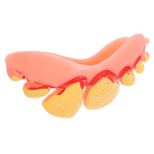 Homoyoyo Halloween Fake Teeth Prop Gelbe Große Vorderzähne Künstliche Falsche Zähne Plastik Kostüm Party Requisit Für Erwachsene Horror Cosplay Zubehör von Homoyoyo