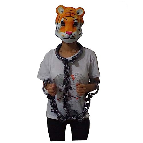 Homoyoyo Halloween Gefangenen Kostüm mit Eisenkette Realistisches Party Accessoire Kunststoff für Cosplay Verkleidung für Halloween Feiern Verkleidungsevents von Homoyoyo