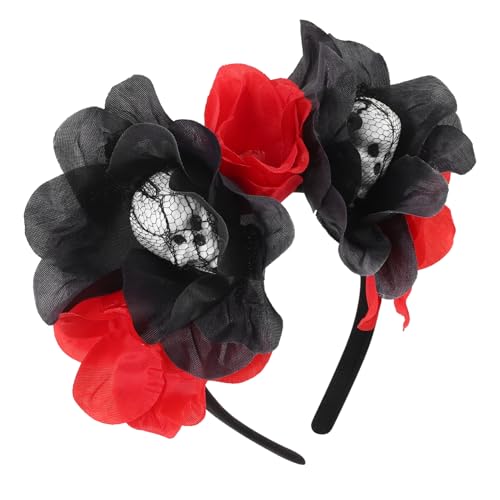 Homoyoyo Halloween Haarband mit Schädel und Rosen Komfortables Leichtes Party Accessoire für Damen Hochwertige Stoffqualität für Halloween Deko und Kostümveranstaltungen Homoyoyo Halloween Haarband mit Schädel und Rosen Komfortables Leichtes Party Accessoire für Damen Hochwertige Stoffqualität für Halloween Deko und Kostümveranstaltungen von Homoyoyo