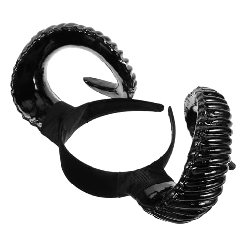 Homoyoyo Halloween Haarreif mit Schwarzem Schafgeweih Leichtes Halloween Haaraccessoire Bequemer Horn Haarreif und Cosplay Homoyoyo Halloween Haarreif mit Schwarzem Schafgeweih Leichtes Halloween Haaraccessoire Bequemer Horn Haarreif und Cosplay von Homoyoyo