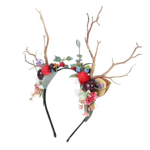 Homoyoyo Halloween Haarreif mit Simulierten Rentiergeweihen und Beeren Leichter Haarschmuck für Mädchen Komfortables Langlebiges Accessoire für Halloween und Kostümpartys Homoyoyo Halloween Haarreif mit Simulierten Rentiergeweihen und Beeren Leichter Haarschmuck für Mädchen Komfortables Langlebiges Accessoire für Halloween und Kostümpartys von Homoyoyo