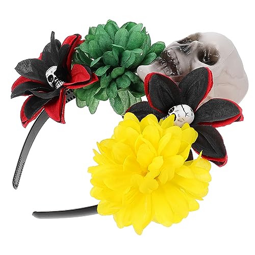 Homoyoyo Halloween Haarschmuck Damen Skelett Haarband mit Stoffrose Leichtes Bequemes Kopfstück für Party Cosplay Universalgröße für Halloween und Karneval Homoyoyo Halloween Haarschmuck Damen Skelett Haarband mit Stoffrose Leichtes Bequemes Kopfstück für Party Cosplay Universalgröße für Halloween und Karneval von Homoyoyo