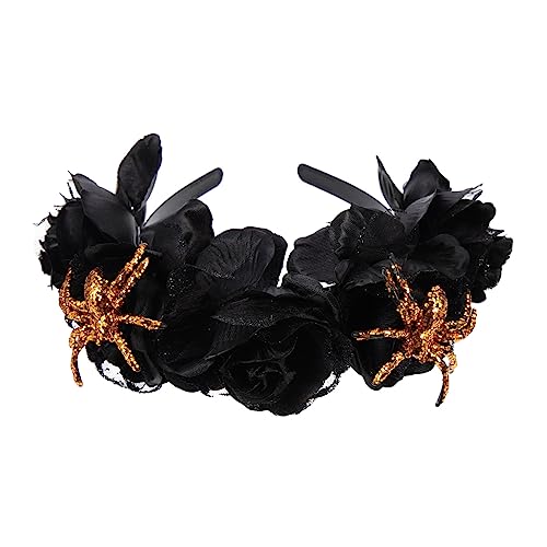 Homoyoyo Halloween Haarschmuck mit Schwarzen Rosen und Spinnen Leichtes Cosplay Stirnband für Halloween Party und Rollenspiele für Fotografie und Festliche Anlässe Homoyoyo Halloween Haarschmuck mit Schwarzen Rosen und Spinnen Leichtes Cosplay Stirnband für Halloween Party und Rollenspiele für Fotografie und Festliche Anlässe von Homoyoyo