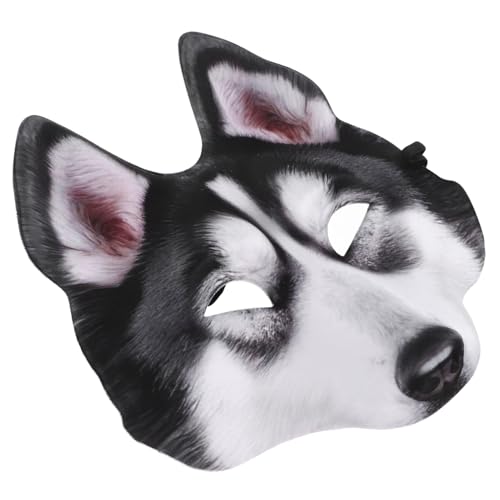 Homoyoyo Halloween Husky Hundemaske Aus EVA – Vollkopf Tiermaske Für Kostümpartys Und Cosplay – Realistische Wolfsmaske Für Unvergessliche Halloween-Erlebnisse von Homoyoyo