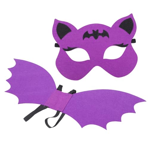 Homoyoyo Halloween Kostüm Fledermaus Flügel Set mit Maske Leichtes Cosplay Zubehör für Mädchen Jahre Dekorativ Einfach Anzuziehen Perfektes Party Outfit von Homoyoyo