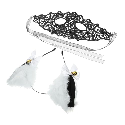 Homoyoyo Halloween Kostümset Damen Katzenohren Haarreif Maske Teiliges Tier Accessoire für Party Masquerade Cosplay Detailreich Verarbeitet Festliches Halloween Zubehör Homoyoyo Halloween Kostümset Damen Katzenohren Haarreif Maske Teiliges Tier Accessoire für Party Masquerade Cosplay Detailreich Verarbeitet Festliches Halloween Zubehör von Homoyoyo