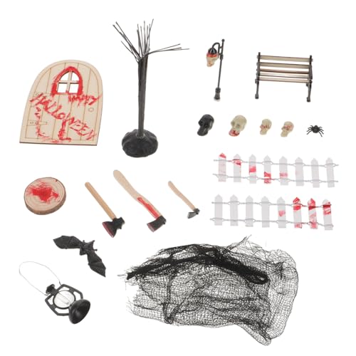 Homoyoyo Halloween Miniaturen Teilig Detailreiche Mini Halloween Deko aus Robustem Vielseitig für Puppenhaus DIY Gruselige Miniaturfiguren für Schaurige Atmosphäre von Homoyoyo