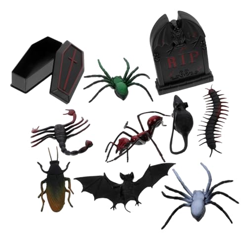 Homoyoyo Halloween Miniaturen Teilig Mini Grabstein und Sarg Deko Spukhaus Zubehör für Puppenhaus Halloween Party Tischdekoration Kleine Gruselfiguren für Innen und Außen von Homoyoyo