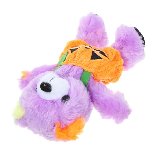 Homoyoyo Halloween Plüschbär Bunter Kürbis Stofftier Kuscheliges Halloween Dekoration Bequemes Kuscheltier für Freunde von Homoyoyo
