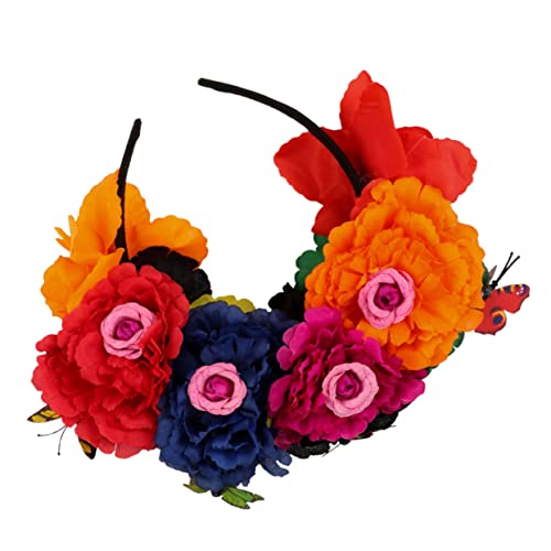 Homoyoyo Halloween Rosenblüten Stirnband mit Schmetterlingen Modischer Haarschmuck für Damen Party und Karnevalskostüm Farbenfrohes Künstliches Blumenhaarband Geeignet für Halloween und Homoyoyo Halloween Rosenblüten Stirnband mit Schmetterlingen Modischer Haarschmuck für Damen Party und Karnevalskostüm Farbenfrohes Künstliches Blumenhaarband Geeignet für Halloween und von Homoyoyo