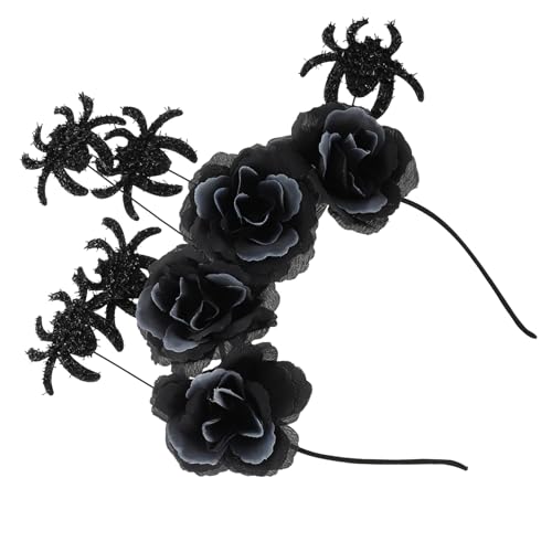 Homoyoyo Halloween Spinnen Haarband mit Rosen Festival Accessoire für Kostümpartys und Fotografie Schwarz Leicht und Bequem für Unvergessliche Feiern von Homoyoyo