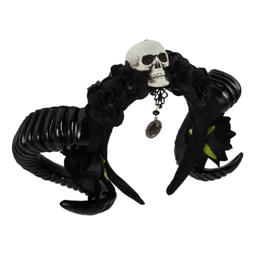 Homoyoyo Halloween Teufelshorn Stirnband Atmungsaktiv und Bequem Einzigartiges Haaraccessoire für Damen für Cosplay Party und Festliche Halloween Dekoration von Homoyoyo
