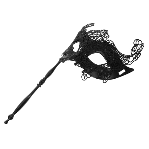 Homoyoyo Handmaske Halloween Gruselig Gasmaske Cosplay-maske Maskerade-maske Für Party Handmaske Tragbare Maskerademaske Vollgesichtsmasken-cosplay Halbe Gesichtsmaskerade Maske Black Vlies von Homoyoyo