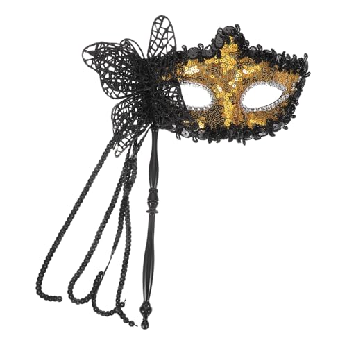 Homoyoyo Handmaske Maskerade-stick Tragbare Maskerademaske Halloween-schädelmaske Maske Reinigen Maskerademaske Halloween Halbmaske Lustige Maske Puppenmaske Aufblasbares Kostüm Plastik von Homoyoyo