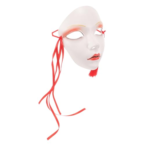 Homoyoyo Hanfu -Zubehörmaske Halloween-Maske Dekoration lustig Party-Gesichtsmaske Maskerademaske Schutzmaske masken cosplay Halloween-Cosplay masken halloween Maskerade Maske weiß Plastik von Homoyoyo