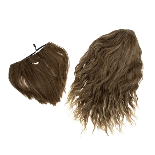 Homoyoyo Herren Lockige Goldbraune Perücke mit Synthetische Cosplay Party Perücke für Halloween Karneval Kostüm Accessoire Homoyoyo Herren Lockige Goldbraune Perücke mit Synthetische Cosplay Party Perücke für Halloween Karneval Kostüm Accessoire von Homoyoyo