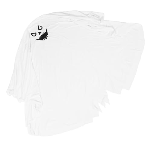 Homoyoyo Hexenumhang Kostüm Halloween-Kostüme für Jungen Geister-Halloween-Kostüm für Gost-Poncho für Erwachsene Geisterkostüm für Herren Polyester Weiß von Homoyoyo