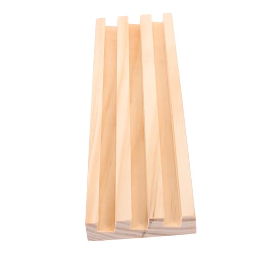 Homoyoyo Holz Domino Halter Rack für Dominosteine Langlebiges Spielzubehör Minimalistisches Design rutschfeste Basis Geeignet für Familien und Lernspiele von Homoyoyo