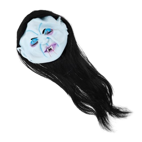Homoyoyo Horror-geistermaske Gruselmasken Für Erwachsene Gruselige Maske Halloween-requisiten Böse Maske Halloween-horrormaske Halloween-masken Für Erwachsene Gruselig Vinyl-material Black von Homoyoyo