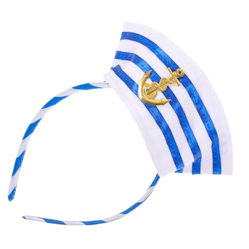 Homoyoyo Kapitänsmütze Haarreifen für Damen Matrosen Stirnband mit Nautischem Design Kostümzubehör für Karneval Halloween und Partys Festliches Haaraccessoire von Homoyoyo