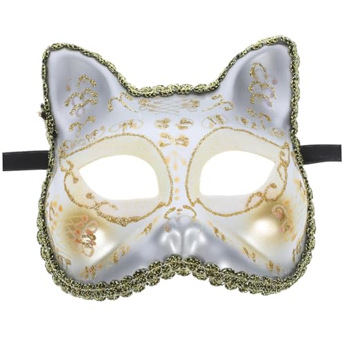 Homoyoyo Katzenmaske Halbgesicht Wiederverwendbar Halloween Kostüm Party Foto Requisite Weiß Homoyoyo Katzenmaske Halbgesicht Wiederverwendbar Halloween Kostüm Party Foto Requisite Weiß von Homoyoyo