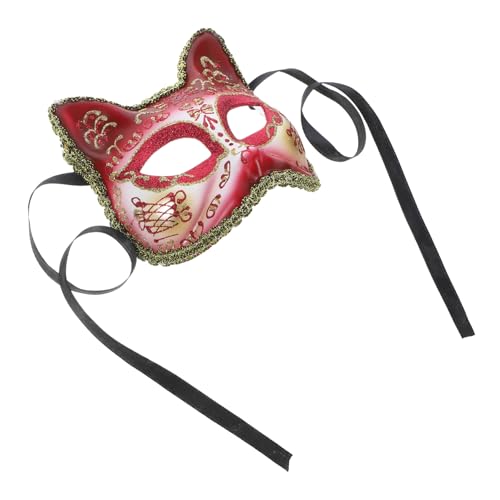 Homoyoyo Katzenmaske Halbgesichtsmaske Party Kostüm Masquerade Maskerade Halloween Karneval Zubehör für Verkleidung und Cosplay Weinrot Leicht Tragbar Realistisch Gestaltet Homoyoyo Katzenmaske Halbgesichtsmaske Party Kostüm Masquerade Maskerade Halloween Karneval Zubehör für Verkleidung und Cosplay Weinrot Leicht Tragbar Realistisch Gestaltet von Homoyoyo