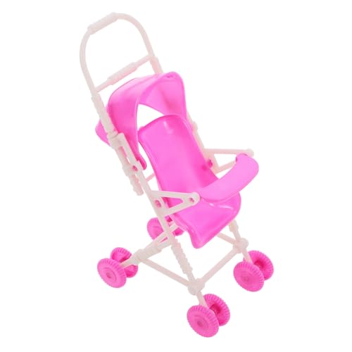 Homoyoyo Kinderwagen Puppenhaus Zubehör Realistischer Puppenwagen für Stabiles Design Farbenfroher Puppen Kinderwagen Fördert Hand Augen Koordination und Eltern Junge Mädchen Spielspaß von Homoyoyo