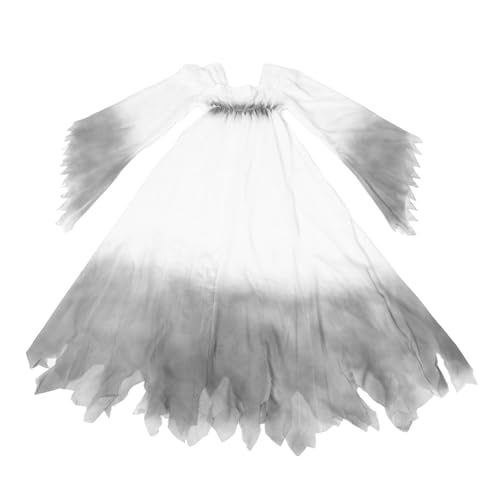 Homoyoyo Kleid der Geisterbraut Halloween-Kostüme für Frauen Halloween -Kleid Tag der Toten Kostüm Zombies Kostüm Halloween-Kostüm Frauen weißes Geisterkleid Baumwolle von Homoyoyo