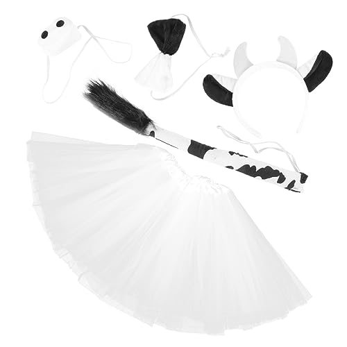 Homoyoyo Kuhkostüm Set Kuscheliges Kuhkopf Stirnband mit Ohren Nasenfliege und Rock Weiches Plüsch Material Dekoratives Party Haarband für Damen Halloween Karneval Homoyoyo Kuhkostüm Set Kuscheliges Kuhkopf Stirnband mit Ohren Nasenfliege und Rock Weiches Plüsch Material Dekoratives Party Haarband für Damen Halloween Karneval von Homoyoyo