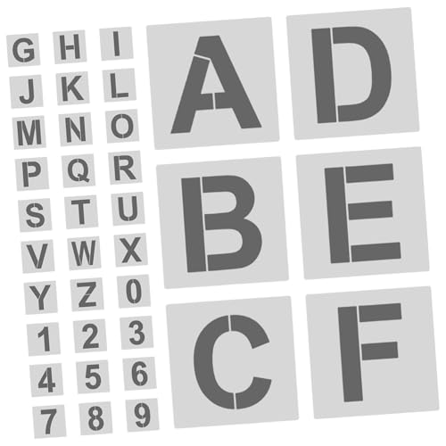 Homoyoyo Kunststoff Buchstabenschablonen Set Wiederverwendbare Alphabet Und Zahlenschablonen Für Junge Mädchen Zum Lernen Malen Und Basteln Komplettes DIY-Set Mit Buchstaben Und Zahlen Homoyoyo Kunststoff Buchstabenschablonen Set Wiederverwendbare Alphabet Und Zahlenschablonen Für Junge Mädchen Zum Lernen Malen Und Basteln Komplettes DIY-Set Mit Buchstaben Und Zahlen von Homoyoyo