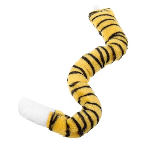 Homoyoyo Kuscheliger Tiger Tail Cosplay Leichter Stoffanhänger für Tier Mottopartys Halloween Deko und Kreative Foto Requisiten Weicher Langlebiger Tiger Kostüm von Homoyoyo