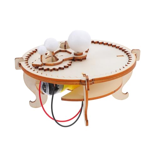 Homoyoyo Lehrmittel für naturwissenschaftliche Experimente Bausatz für EIN Solarsystem zum Selbermachen Ressourcen zur Erziehungswissenschaft Solarsystem-Projektkit Mondmodell hölzern Beige von Homoyoyo