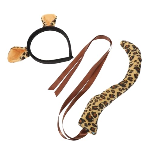 Homoyoyo Leopardenohren Haarreif und Niedliches Faschings Cosplay Tierkostüm mit Sicherem Clip Leichtes Langlebiges Accessoire für Erwachsene für Fasching und Mottopartys von Homoyoyo