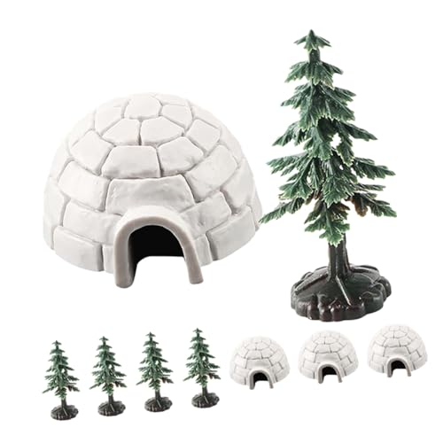 Homoyoyo Lifelike Mini Modellset mit Mini Eishäusern und Weihnachtsbäumen Robustes Kunststoff für Weihnachtsdeko Mikrolandschaften Schulprojekte und Kreative Winterwelten Homoyoyo Lifelike Mini Modellset mit Mini Eishäusern und Weihnachtsbäumen Robustes Kunststoff für Weihnachtsdeko Mikrolandschaften Schulprojekte und Kreative Winterwelten von Homoyoyo