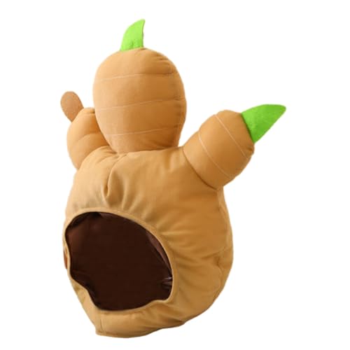 Homoyoyo Lustige Plüschmütze aus Weichem Material Kreativer Ginger Kopfschmuck für Halloween Karneval Cosplay Bequeme und Langlebige Party Kostüm Requisite für Fotografie und Fasching von Homoyoyo