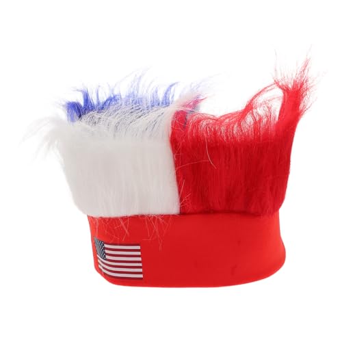 Homoyoyo Lustiger Wig Hut für Unabhängigkeitstag Fußballfans Kostüm Accessoire für Festivals und Sportveranstaltungen von Homoyoyo