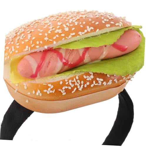 Homoyoyo Lustiges Hamburger Haarband mit Elastischem Bequemen Stirnband Realistische Food Festival und Kostüm Accessoire für Halloween Geburtstage und Partyspaß von Homoyoyo