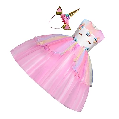 Homoyoyo Mädchen Festkleid Prinzessin Kleid Für Partys Und Feiern Ärmelloses Tüllrock Mit Einhorn Kleid Goldene Haarband Homoyoyo Mädchen Festkleid Prinzessin Kleid Für Partys Und Feiern Ärmelloses Tüllrock Mit Einhorn Kleid Goldene Haarband von Homoyoyo