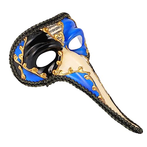 Homoyoyo Maske Halloween Schnabel Requisiten Nase Halloween Gruseliger Kopf Halloween Partygeschenk Maskenball Halloween Zombiekopf Abschlussball Gruselige Kostüme Halloweenkostüme Blauer von Homoyoyo