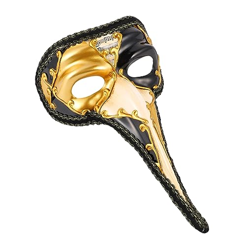 Homoyoyo Maske Halloween Schnabel Requisiten Nase Steampunk Kostüm Halloween Ornamente Gesicht Gruselige Maskerade Kostüme Kunststoff Schwarz von Homoyoyo
