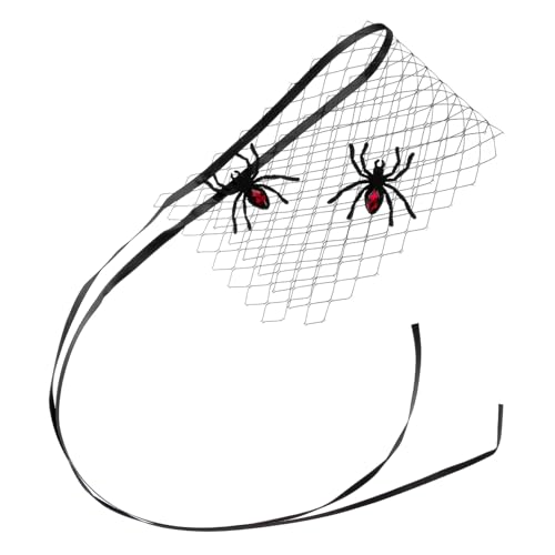 Homoyoyo Masquerade Veil Maske für Frauen Halloween Kostümspinne mit Spitze Mesh Schleier Rhinestone Verzierungen für Maskenball Party und Cosplay von Homoyoyo