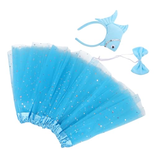Homoyoyo Meerestier Kostüm Set mit Plüsch Stirnband Schleife und Tüllrock Weiches Bequemes Material für Karneval Halloween und Rollenspiele Fantasieanregend und Vielseitig Einsetzbar von Homoyoyo
