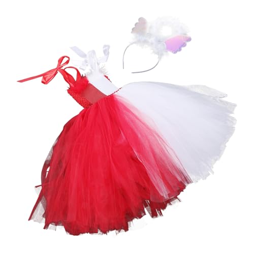 Homoyoyo Mehrlagiges Tüllkleid Mädchenkostüm mit Stirnband Halloween Festival Verkleidung Modisch für Karneval Maskerade Cosplay und Party von Homoyoyo