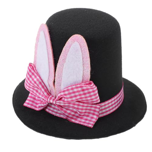 Homoyoyo Mini Osterhut Haarklammer mit Schleife und Hasenohren Kleiner Festlicher Haarclip für Damen Komfortables Partyaccessoire zu Ostern und Frühling von Homoyoyo