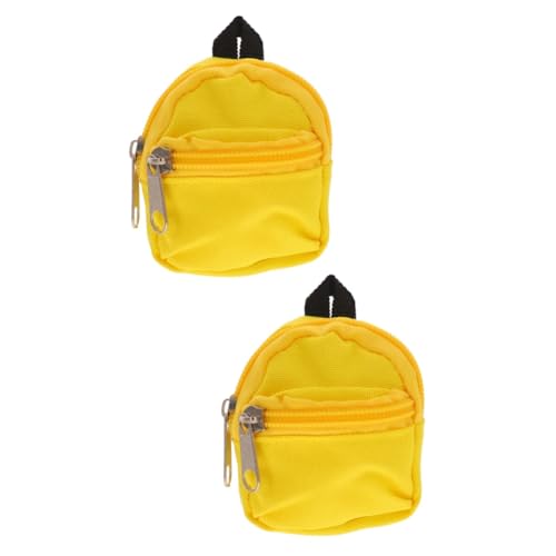 Homoyoyo Mini Puppenrucksack Gelb - Niedliche Reißverschluss-Tasche Für Puppenzubehör Perfekt Zur Aufbewahrung Von Und Ideal Für Kleine Im Alltag von Homoyoyo