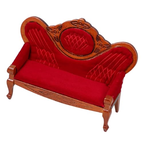 Homoyoyo Mini Sofa Modell für Puppenhaus Dekorativer Couch für DIY Miniaturmöbel Farbenfrohe für Szenen Ergänzung für Miniaturkunstliebhaber von Homoyoyo